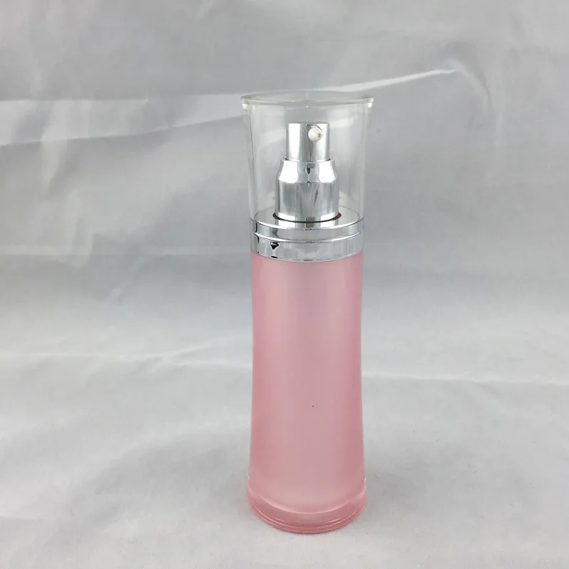 120ML pink/gold slim waist Acrylic bottle lotion/emulsion/foundation/serum/gel essence whitening skin care cosmetic bottle