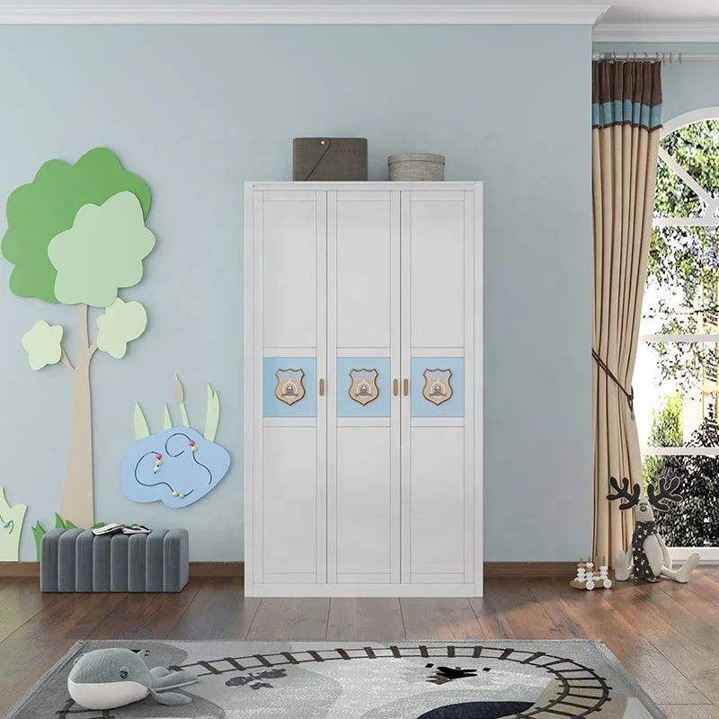 Modern Kids Bed and Wardrobe Set for Boy's Bedroom