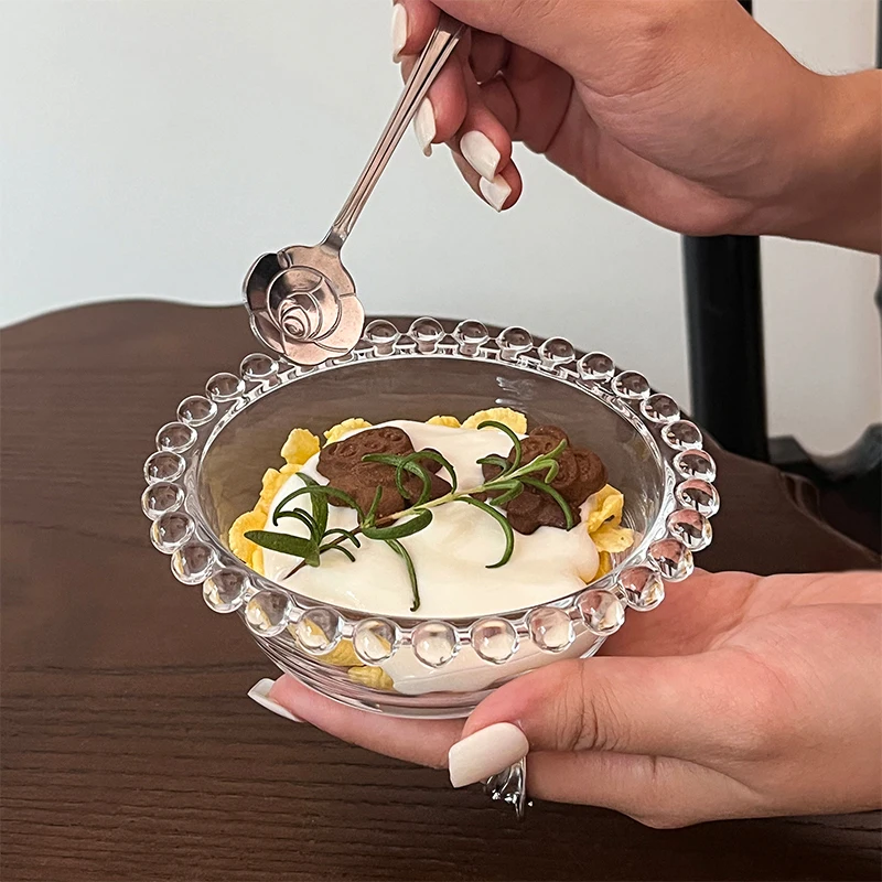 

Стеклянная чаша Ins Pearl для йогурта, мороженого, сандэ, завтраков, фруктовых салатов и десертов – высокая эстетическая ценность