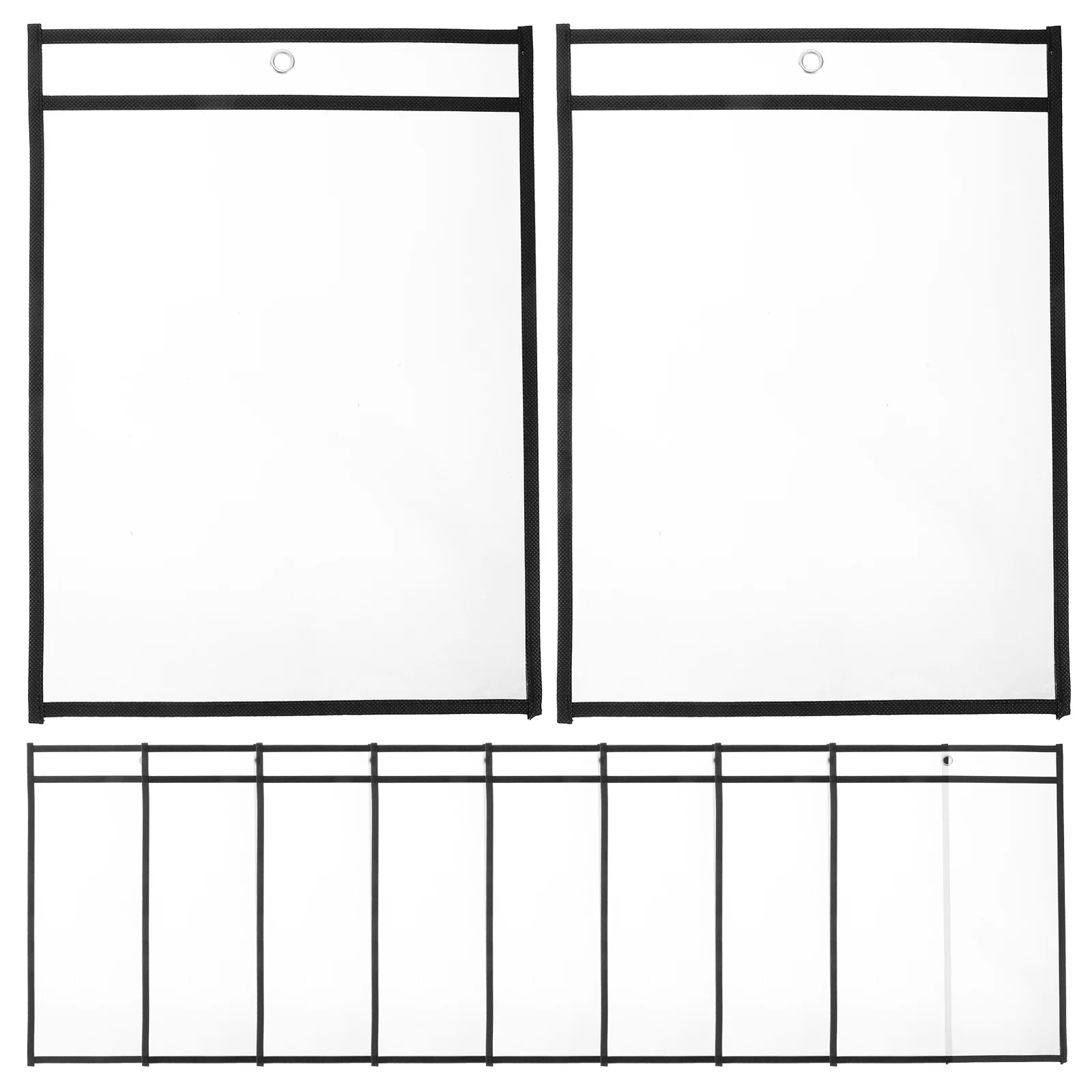 6pcs Clear File Sleeves Multi-function Document File Holder Protectors Paper Organizer plastic sleeves for paper