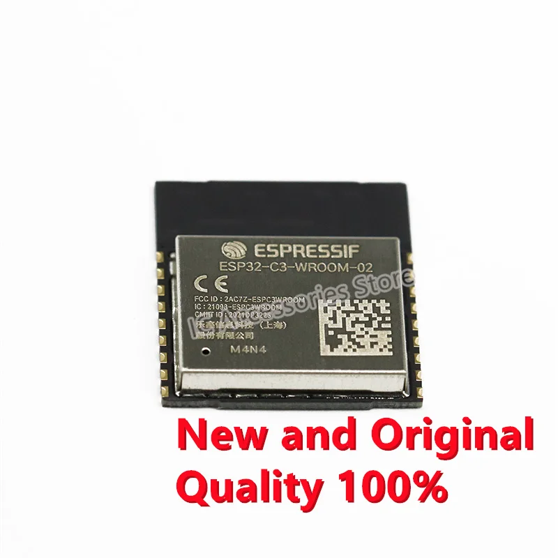 1pcs ESP32-C3-WROOM-02-N4 WiFi Module Package VFQFN-32-EP Brand New Original