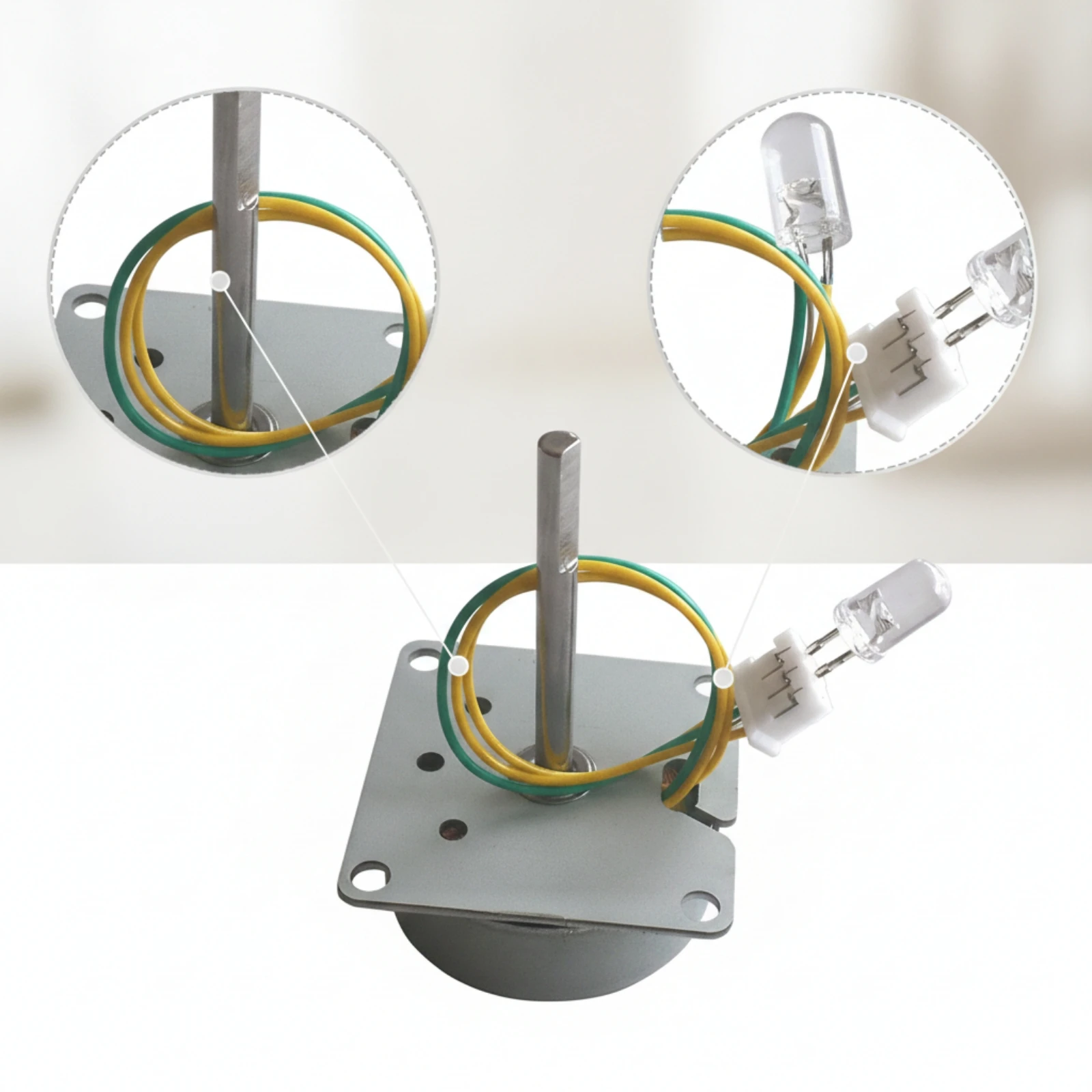 Miniature Generator Three-Phase Generator with Mounting Plate Compact Lightweight for Teachers, Physics Experiments