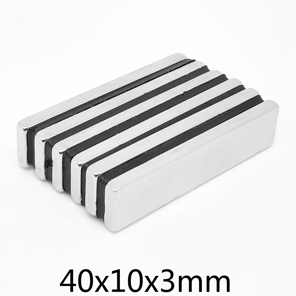 40x10x3mm Powerful Quadrate Magnet 40mmx10mmx3mm For Home Refrigerators, Offices DIY 40*10*3 Block Search Magnet