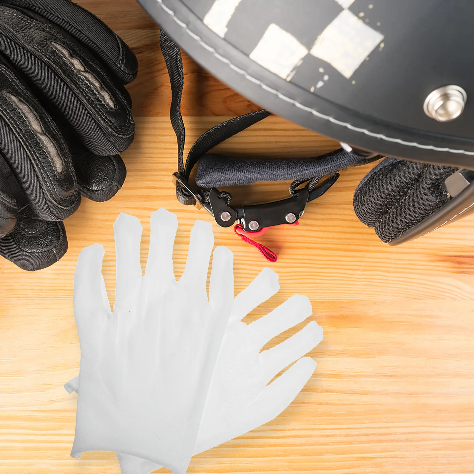 

12Pair Cotton Lightweight Stretchy Industrial Work Safety Gloves for Gardening Cleaning Coin Jewelry Inspection