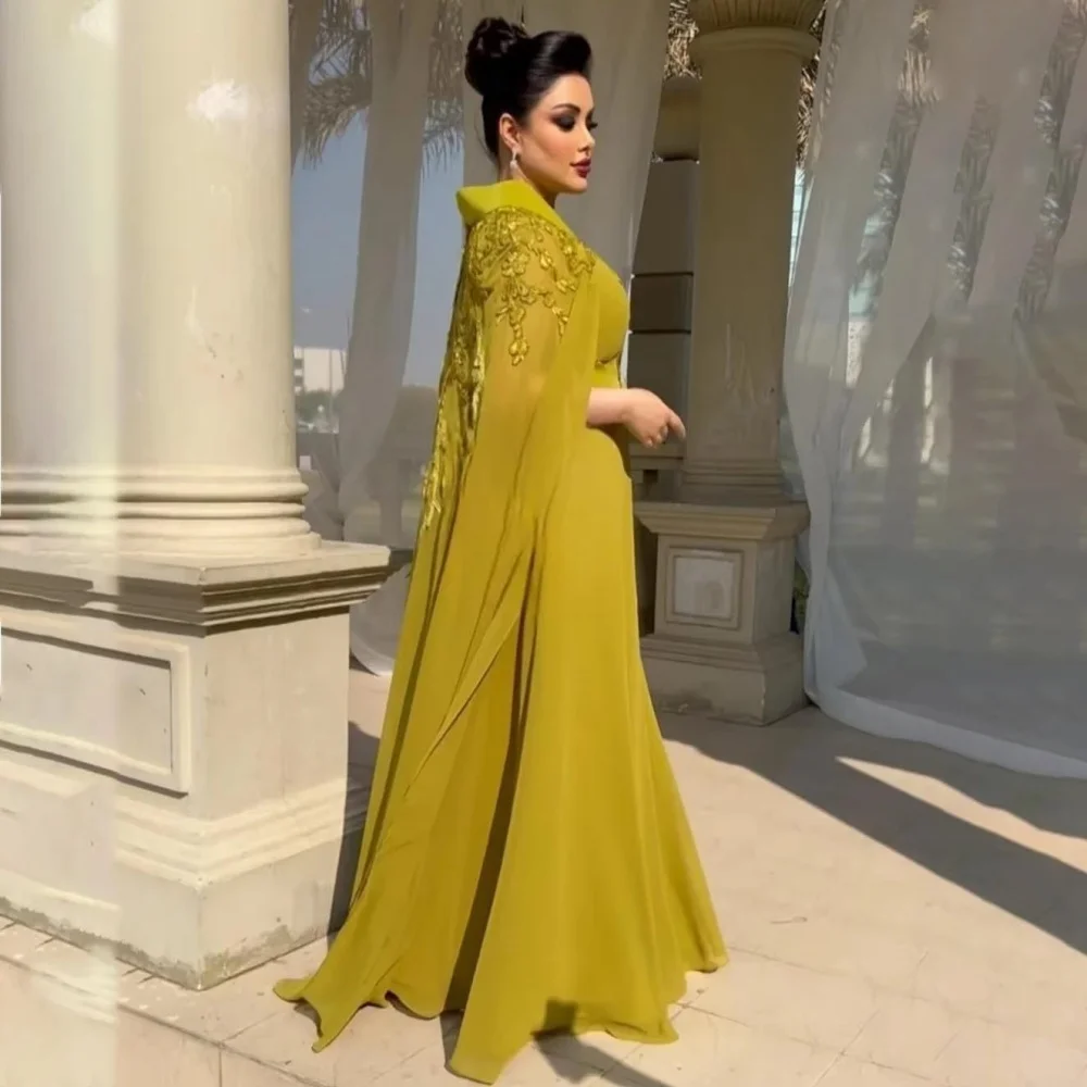 Aangepaste prachtige ruches vrouwen prom dress sexy lange mouw charmante zeemeermin kant applique feestjurk vrouwen avondjurk