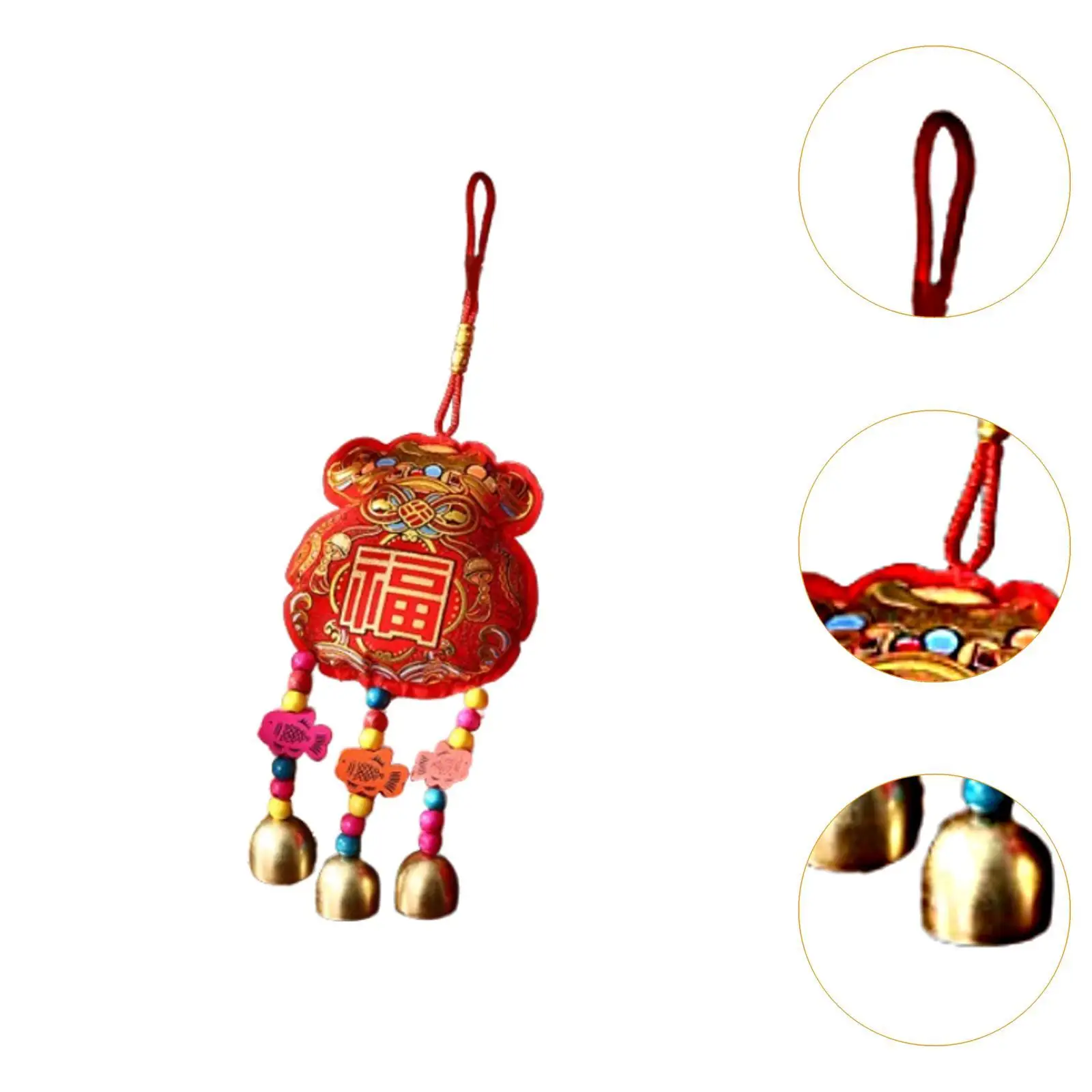 Ornamen Gantung Lonceng Tahun Baru Imlek 2025 untuk Plafon Kantor Kamar Tidur