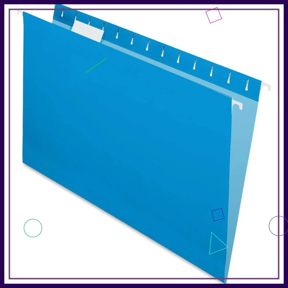 

Папки-конверты из переработанного материала, формат Legal, синие, с перфорацией 1/5, 25 штук в коробке, для офисного хранения документов