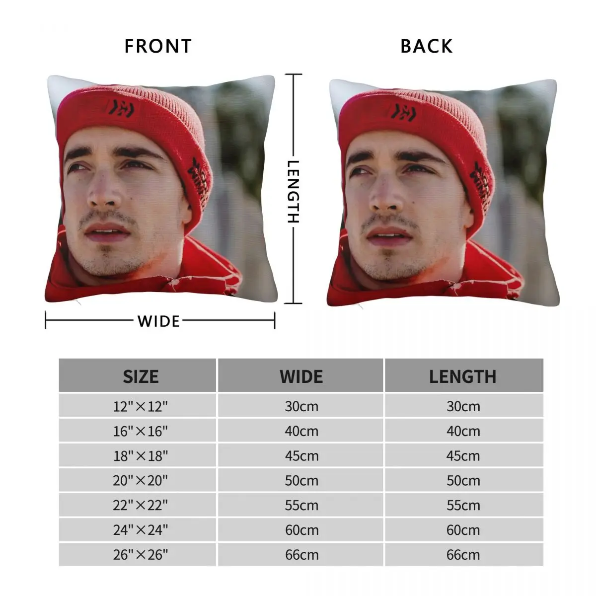 Charles Leclerc Art Square Pillowcase Polyester Linen Velvet Printed Zip Decor Pillow Case Room Wholesale