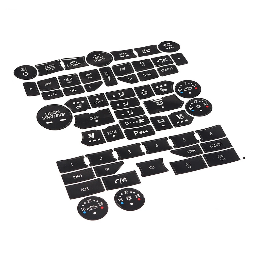 Button Sticker Button Repair Sticker 1 Pc 1 Set Black Car For SAAB 3rd Generation Radio/Climate Control Quality