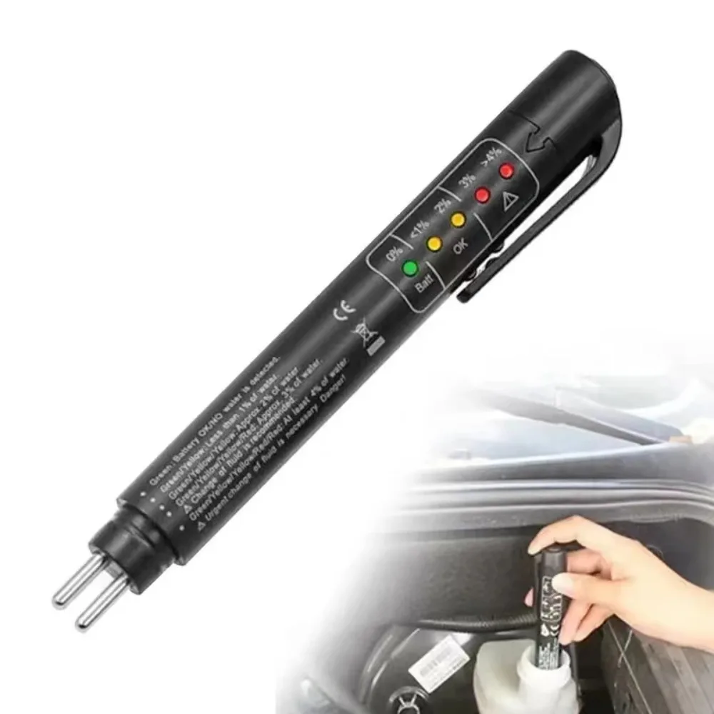 Brake Fluid Tester LED Display Automotive Brake Oil Testing Pen Vehicle Oil Quality Test Tool for Car Truck Auto Repair