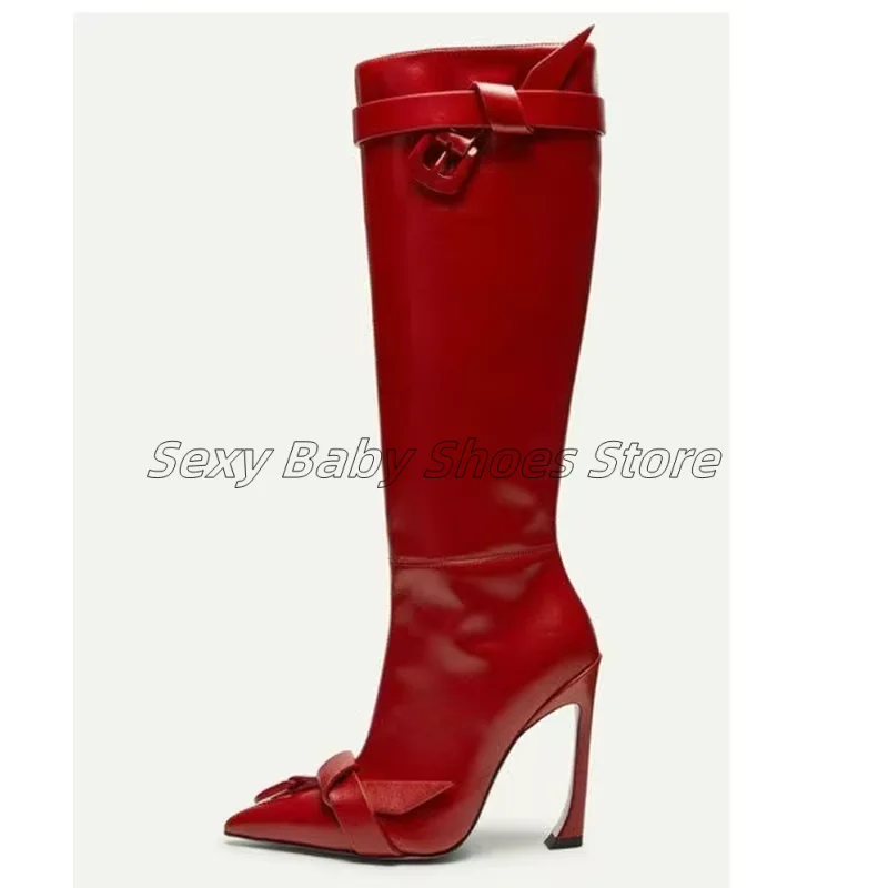 

European and American New Pointed, Sexy, Slim and Thin Boots, Autumn and Winter Not Exceeding Knee High High, High-Heeled Boots