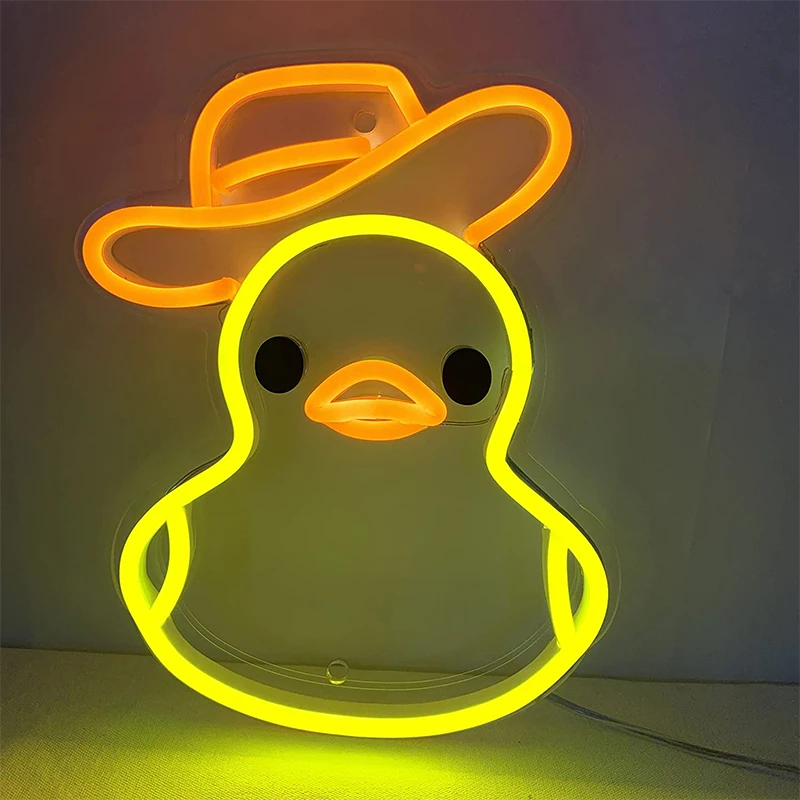 Duck Neon Sign Custom Led Lights Children Room Decor Animal Signs for Wall Art Decor for Gaming Shop Bar Lights Decoration