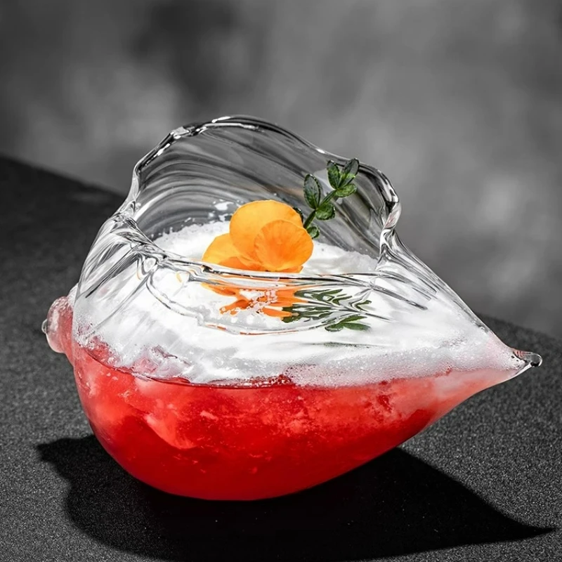 Conch Shaped Cocktail Glasses Cups Personalized Cocktail Glass Cup Shell Cup Atmospheric Wine Glass Premium Glass Cups