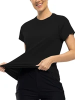 T-Shirt à manches courtes pour femmes, séchage rapide, résilience, Sport, évacuation de l'humidité, col rond, exercice d'entraînement, chemise de Sport 3