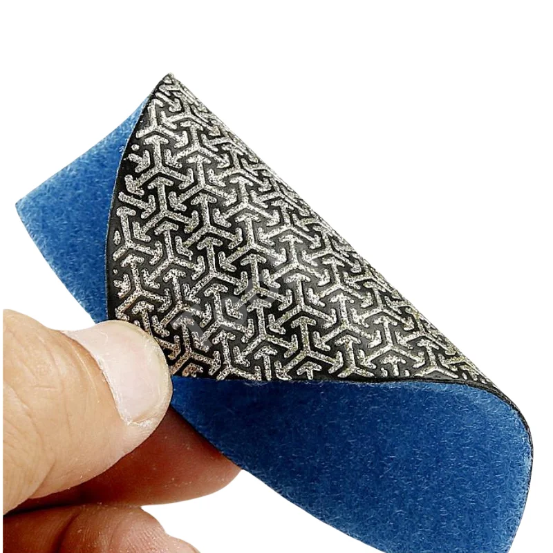 Imagem -05 - Triangular Diamante Polimento Pads Galvanizado Lixar Pad Telhas Pedra Mármore Concreto Vidro 60 120 200 400 Grit 90 mm Pcs