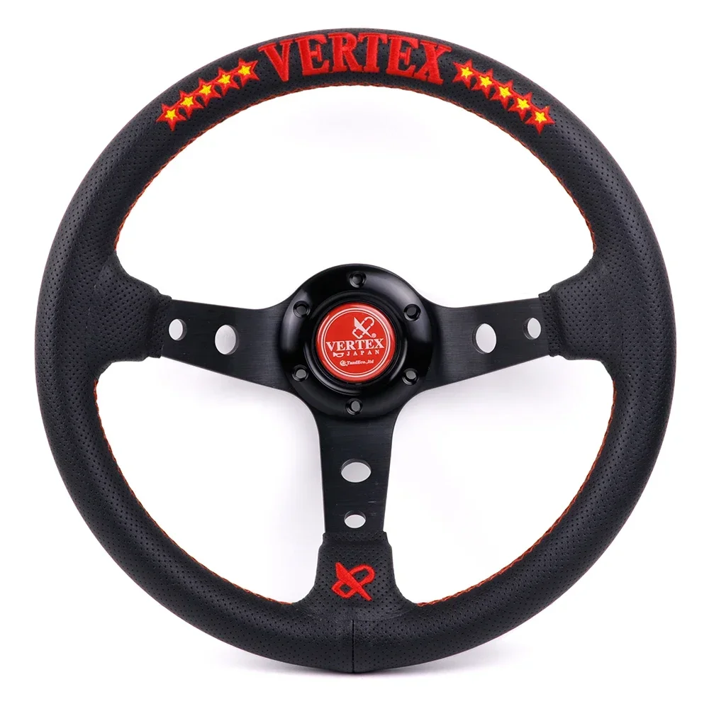 VERTEX NEW Drift Sport Steering Wheel 13inch/330mm JDM Racing Microfiber Perforated Leather