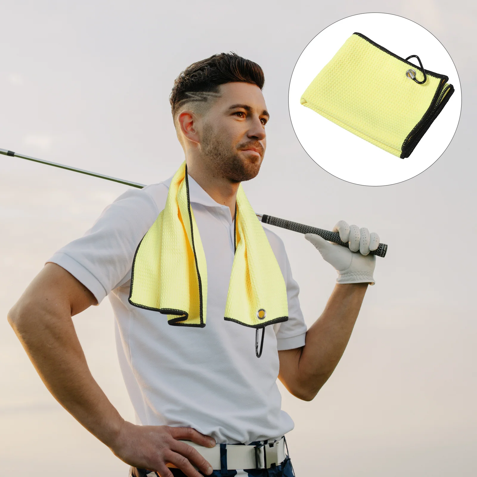 

Premium Microfiber Golf Towel Ball Cleaner Portable Sports Wipe Towel With Buckle Durable Outdoor Golfing Supplies Reusable