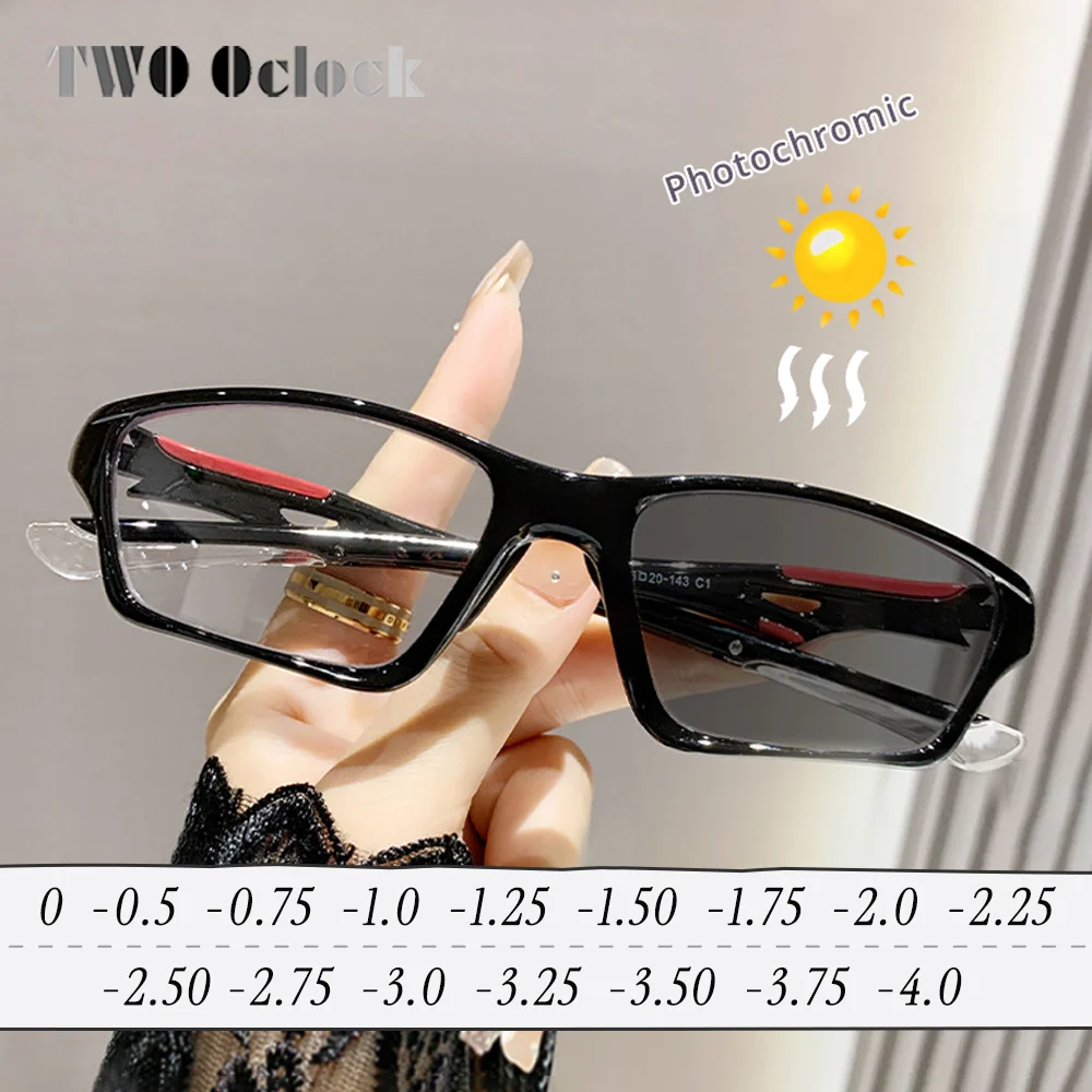 TR90 Sport Glasses For Men Women Prescription Lens Myopia Photochromic Cycling Sunglasses Black Bike Goggles Driving Sun Glasses