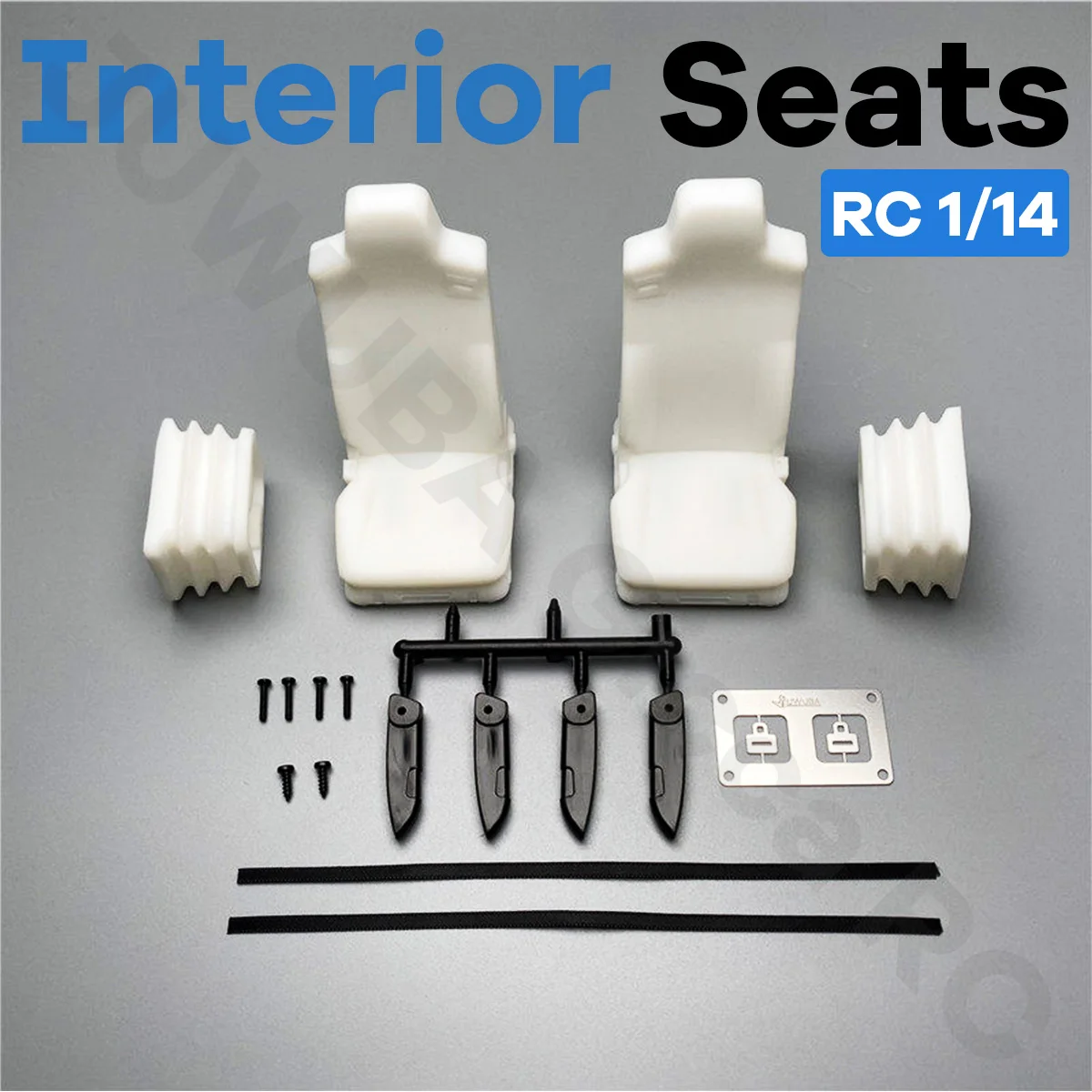 Interior Seats No Painting 2 Pcs For 1/14 Tamiyaa RC Dump Truck Tipper Tractor TGX TGS MANN Lesu JUWUBA DIY Toy Modle Parts