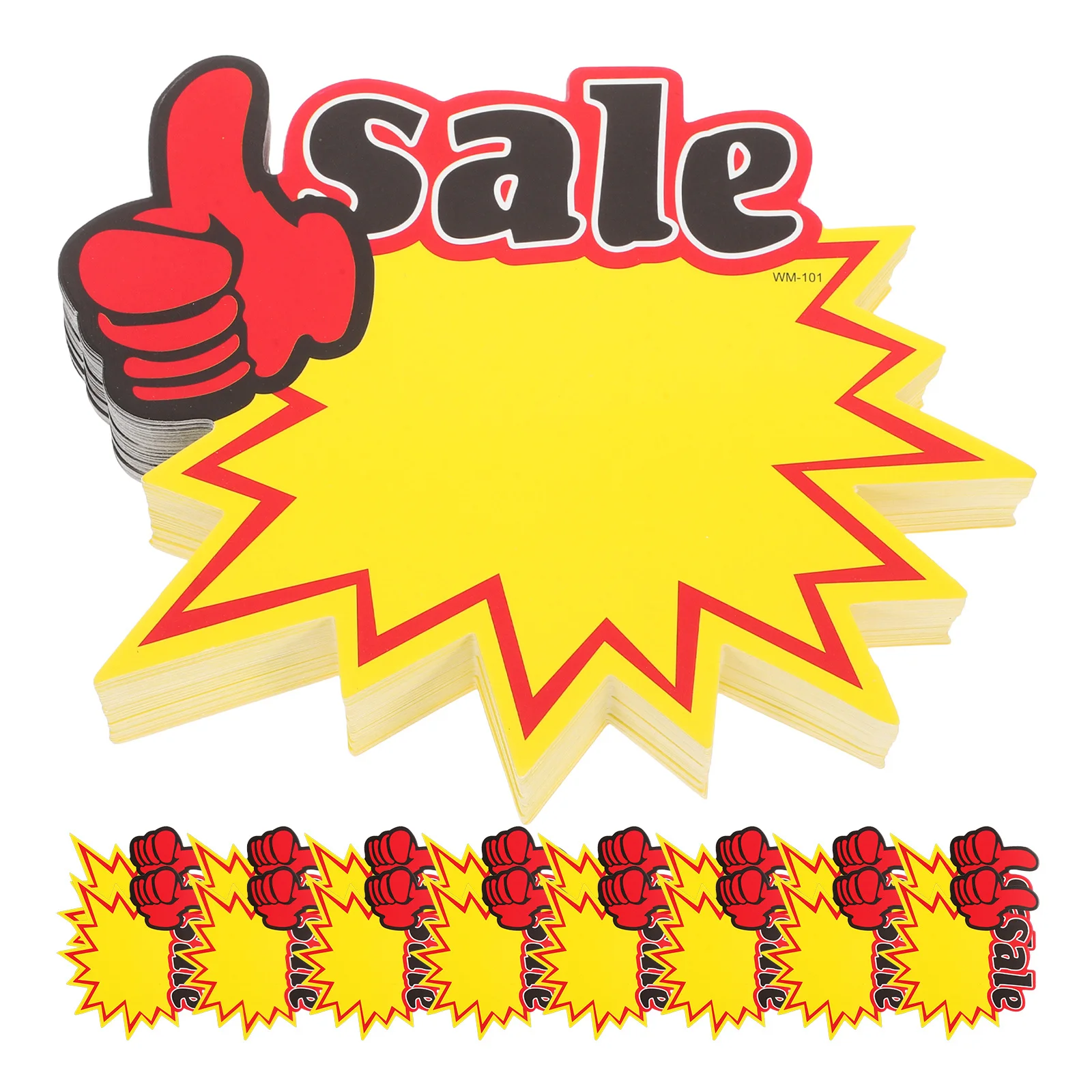 100 قطعة علامات انفجار السعر شكل نجمة علامات ورقية أصفر فارغة بيع علامات أسعار التجزئة لمتجر سوبر ماركت المرآب بيع العرض #6