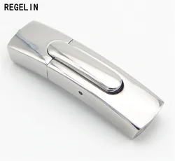 REGELIN Hole Stainless Steel Clasps Jewelry Connector Clasps 5 Sizes for Leather Cord Bracelet Necklace DIY Jewelry Accessories