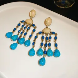 Water drop tassel earrings high-end fashion earrings