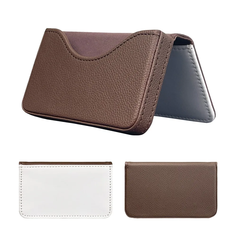 

DIY Blank Name Card Holder Elegant Design Lightweight Thermal Dye Sublimation Card Case PU Leather Card Organizer