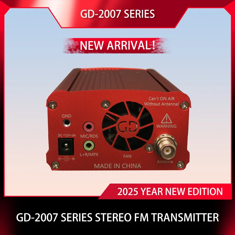 GD-2007 10W FM Transmitte Continuous Output (Q9)BNC Radios Station