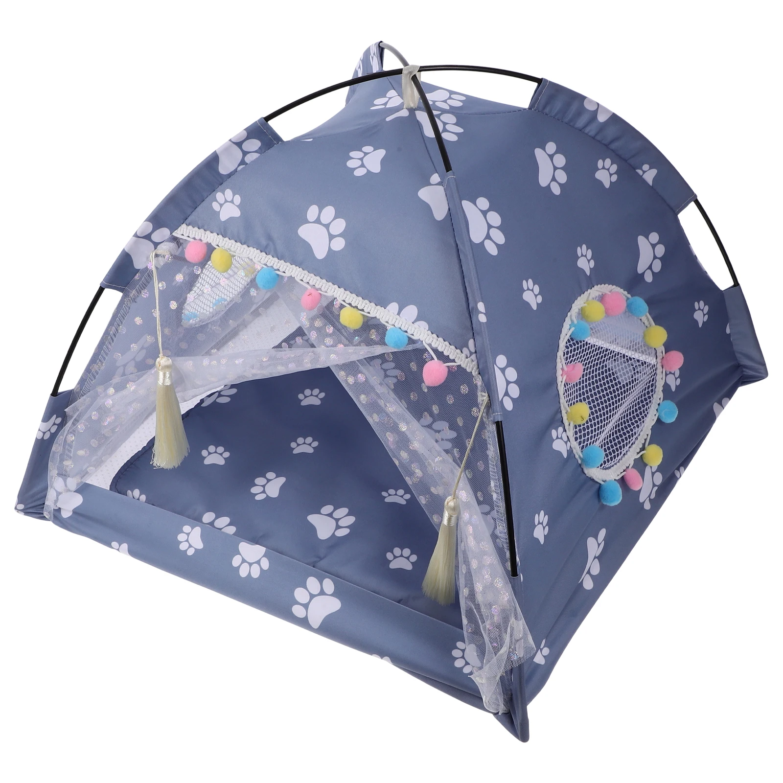 

Pet Portable Dog Tents for Small Dogs Cats Blue M Cooling Mat Tent Foldable Pet House Nest Toys