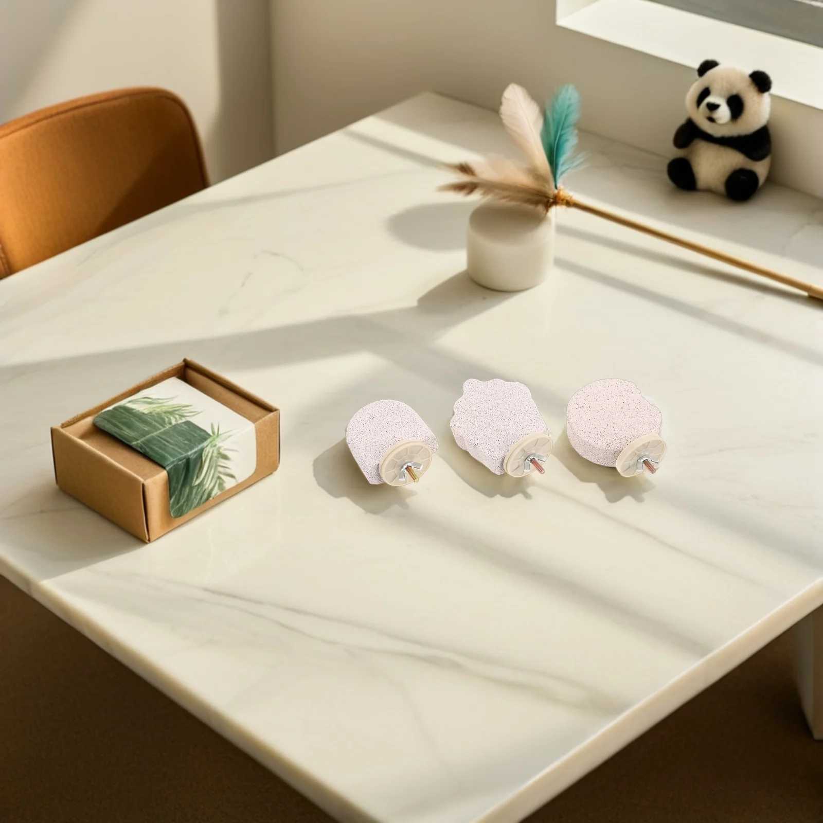 

3Pcs Parrot Beak Grinding Stone Stand Natural Volcanic Calcium Perch Foot Claws Trimmer Parakeet Cage Platform Bird Beak Care