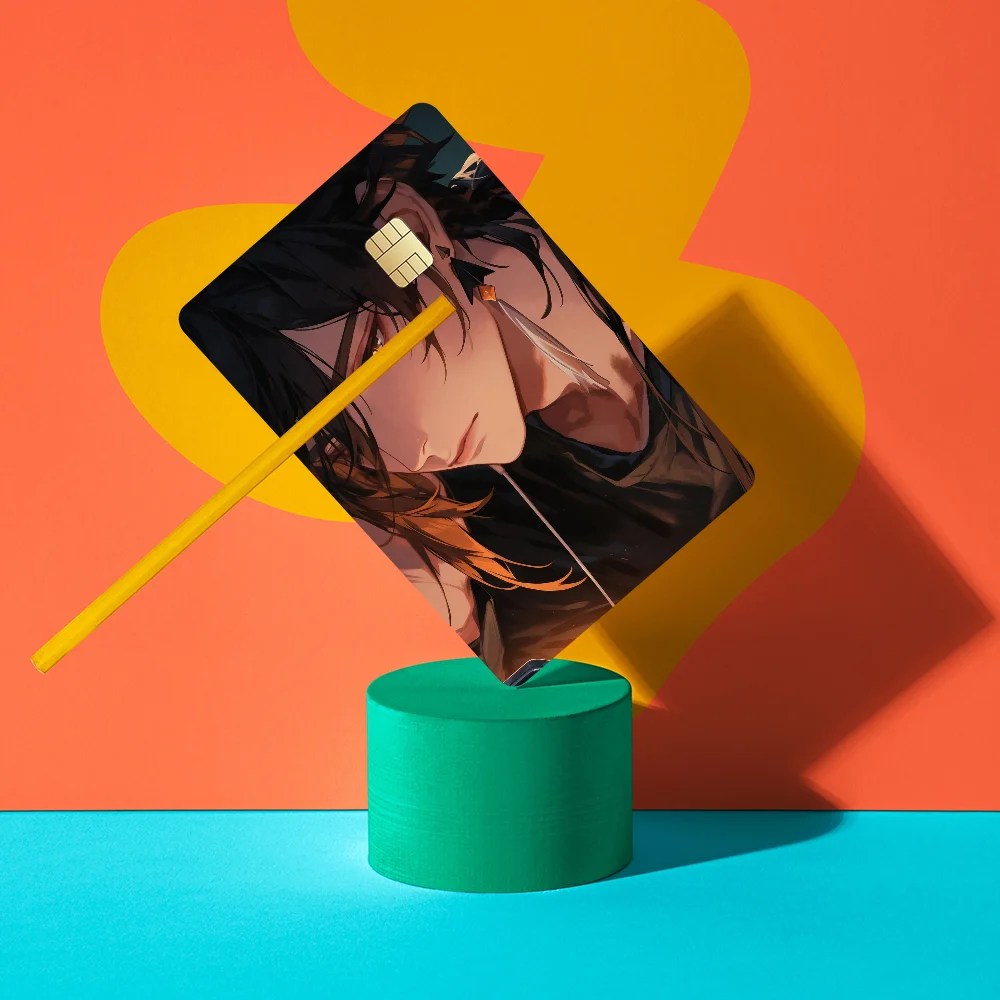 Zhongli ملصقات جلدية لبطاقة الائتمان لـ VISA Bank Bus Metro Access Card غطاء طبقة رقيقة واقية ملصق مائي للنساء