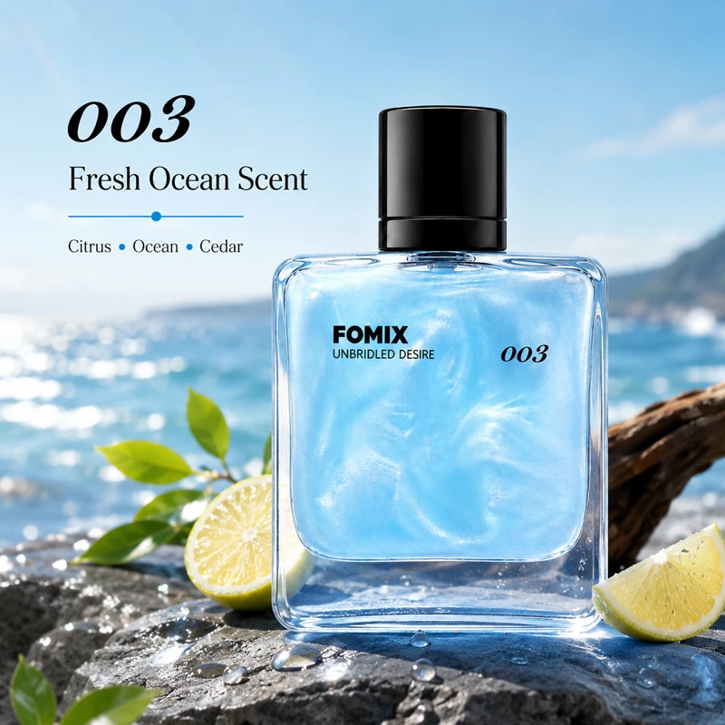 FOMIX 2PCS Men's Perfume Set, Long Lasting Fresh Ocean & Warm Seductive Eau De Parfum Spray, Citrus Floral Musk Woody Cologne, Day Night Portable Fragrance Gift for Him view 4