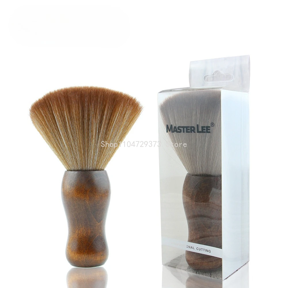 

Парикмахерская щетка для чистки волос на шее, деревянная ручка с крючком, парикмахерская щетка для чистки волос, щетки для салона из натурального волокна