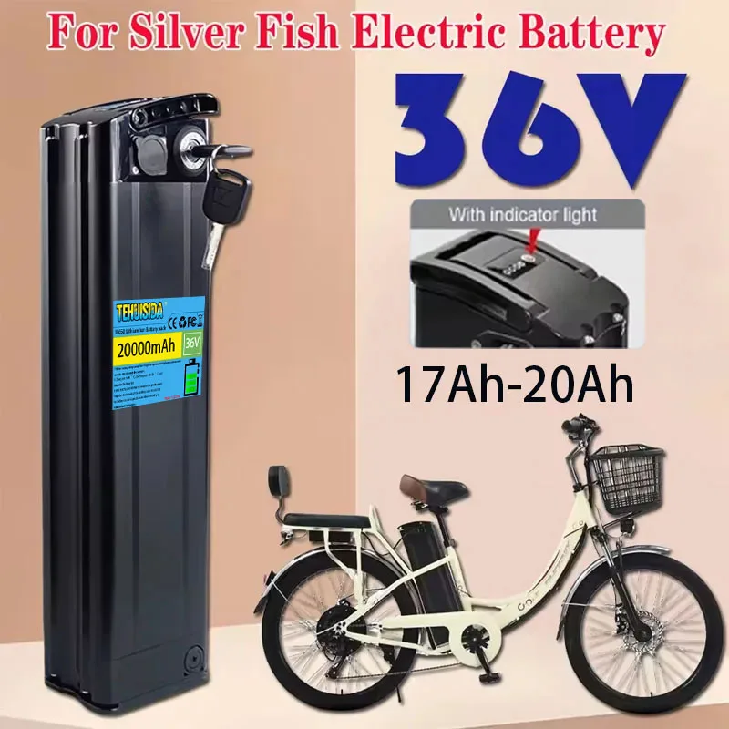 Lithium Rechargeable Battery 36V/48V 17AH-20AH 18650 BMS Integrates The Bafang Silverfish 750W 1000W Engine Kit with 2A Charger.