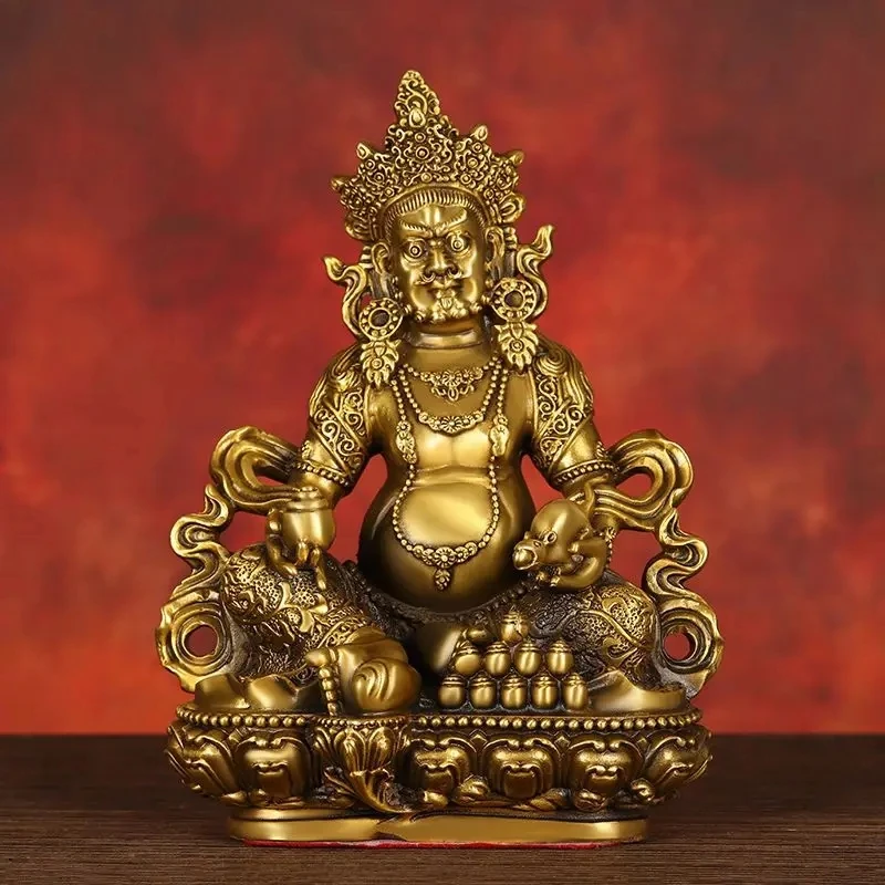 Chinese Pure Copper God of Wealth Ornaments Buddha Statue Home Office Enshrined To Attract Wealth Bronze Decorative Crafts