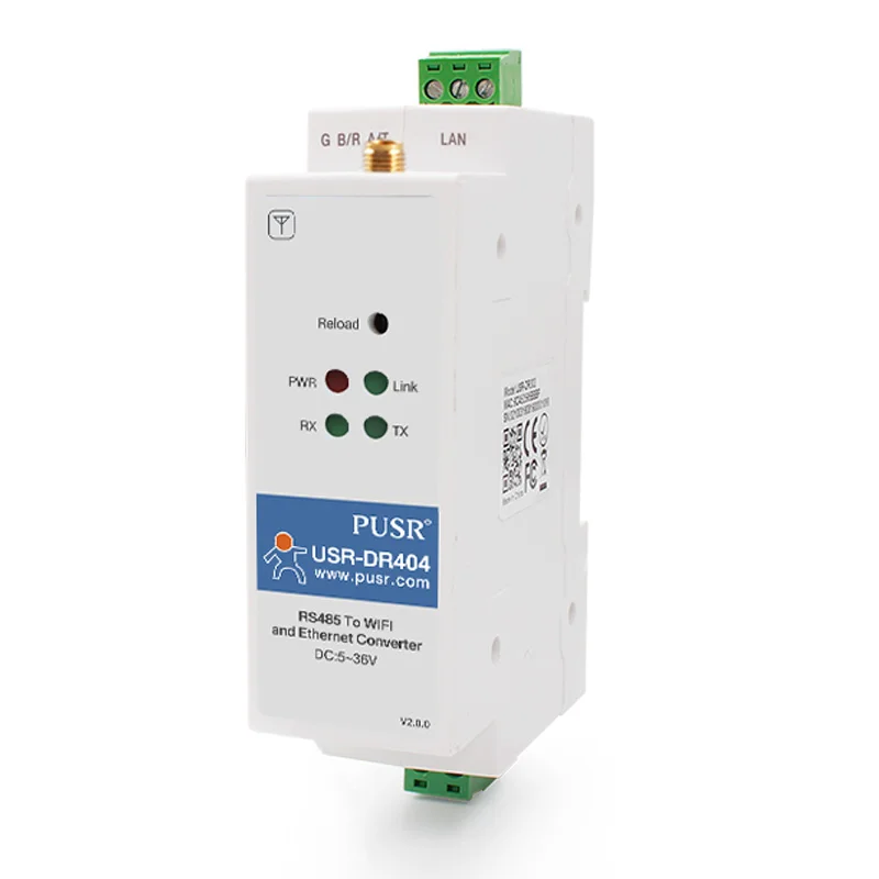 Picture 7: PUSR DIN-Rail RS485 to WiFi Ethernet Converter serial device server Modbus RTU to Modbus TCP with MQTT SSL/TL DR404