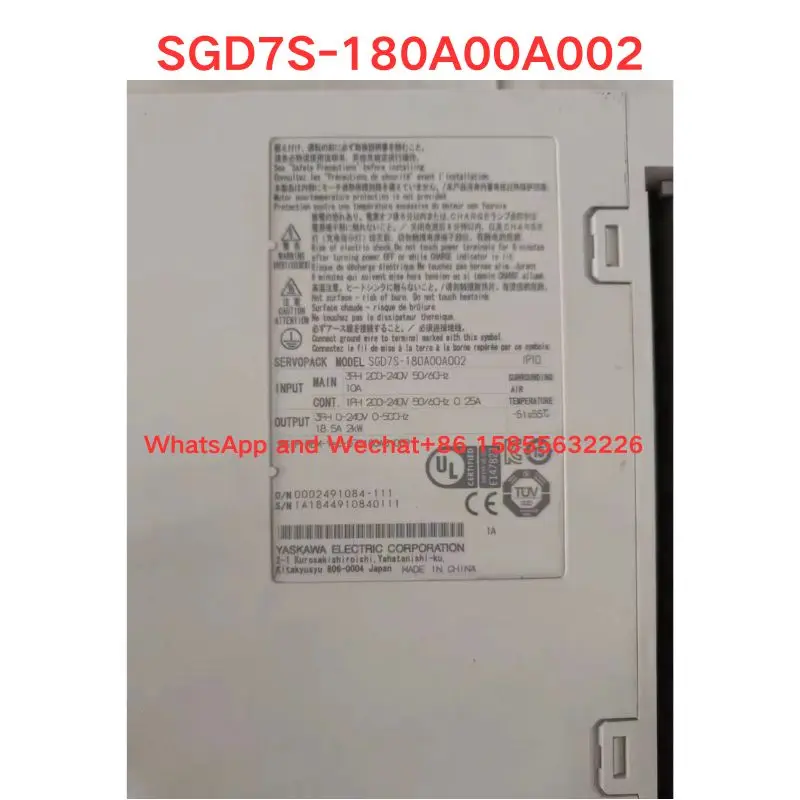 Used SGD7S-180A00A002 Servo driver Functional test OK