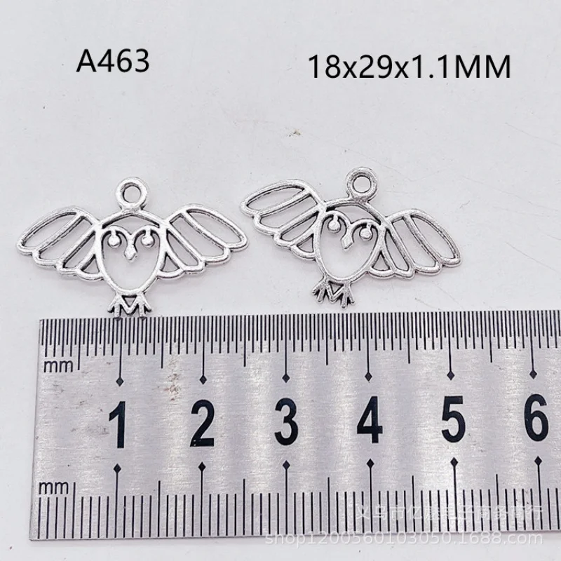 Factory Direct Sales 100Pieces DIY Ornament Zinc Owl Pendant Hollow Bird Clothing Earrings Bag Pendant