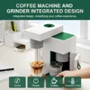Petrus コーヒーマシン 2 in 1 コーヒーメーカー グラインド & ブリュー 22 調整可能なグラインドサイズ ポータブルコーヒーメーカー 家庭&オフィス用 220V 2