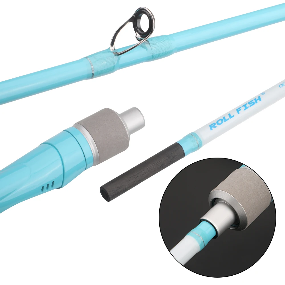 ROLLFISH 1,75m Titan-Spitze Oktopus-Tintenfisch-Casting- und Slow-Jigging-Angelrute aus Kohlefaser für leichtes Salzwasser-Bootsangeln – Detail 3