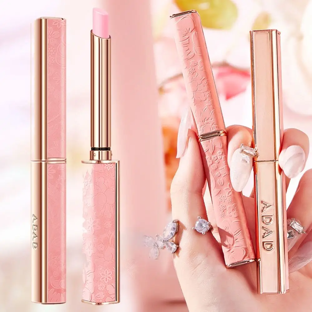 Bálsamo labial hidratante de melocotón, lápiz labial nutritivo de larga duración que cambia de Color, brillo Natural suave, maquillaje de lápiz labial de Color mágico