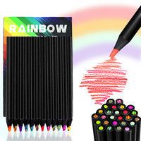 12pcs Colorful Painting Pencils Student Drawing Wooden Rainbow Pencils