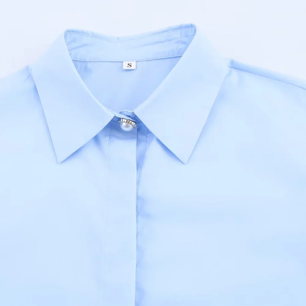 Women's Vintage Chic Shirt Casual Short Sleeve with Bow Button up Polyester Blouse Fashionable 2298094