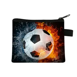 New Football Children's Wallet Student Portable Card Bag Coin Key Storage Bag Polyester Hand Bag Coin Purse Mini Bag Pochette