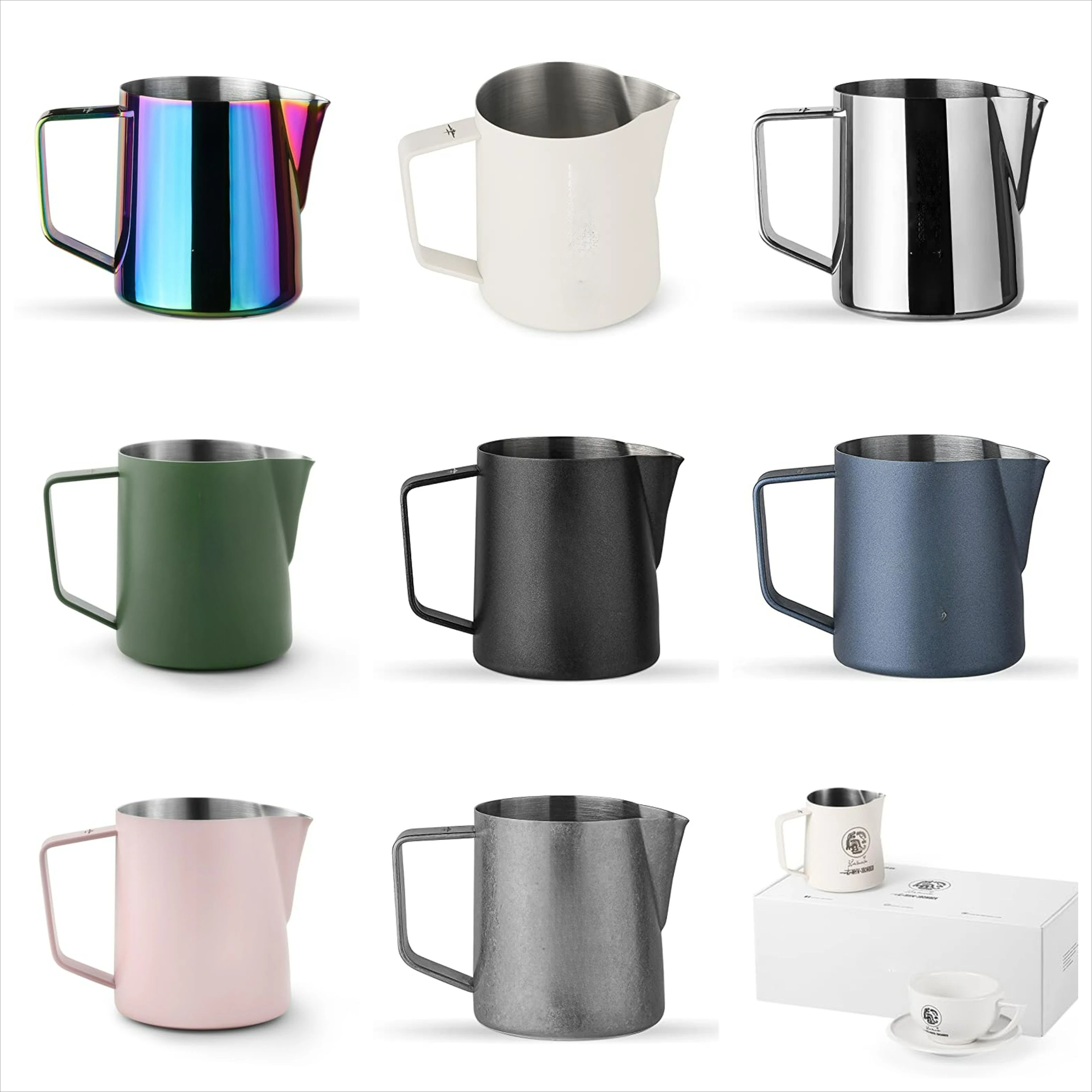 

600Ml 700ml Milk Sparkling Jar Cafe Latte Art Tools Professional Milk Sparkling Jar Stainless Steel Steamed from Jar