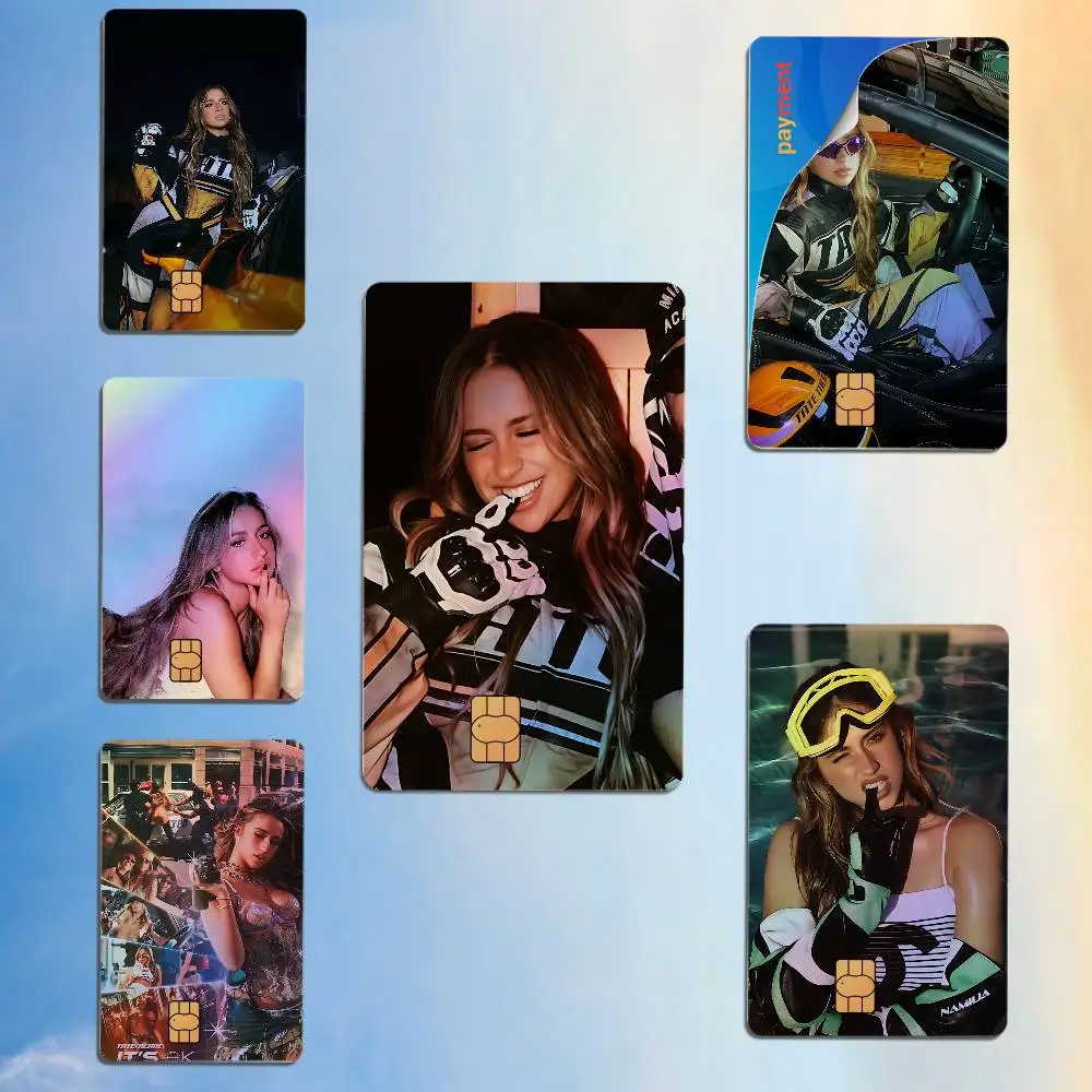 

Greek goddess Tate McRae Laser luster Bank Credit Cards Bus Pass Stickers Cool Decoration Waterproof 4PCS Card Protective Film