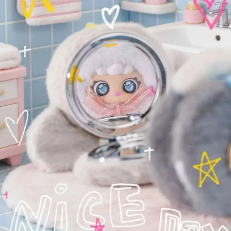 

New Migo Sugar Heart Sweet Heart Makeup Mirror Blind Box Cute Cartoon Portable Mirror Desktop Ornament Trendy Toy Gift For Girls