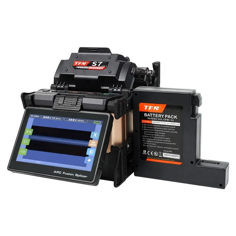 TFN S7 6 موتور 100 كجم FTTx آلة ربط اللحام انصهار الألياف البصرية جهاز الربط