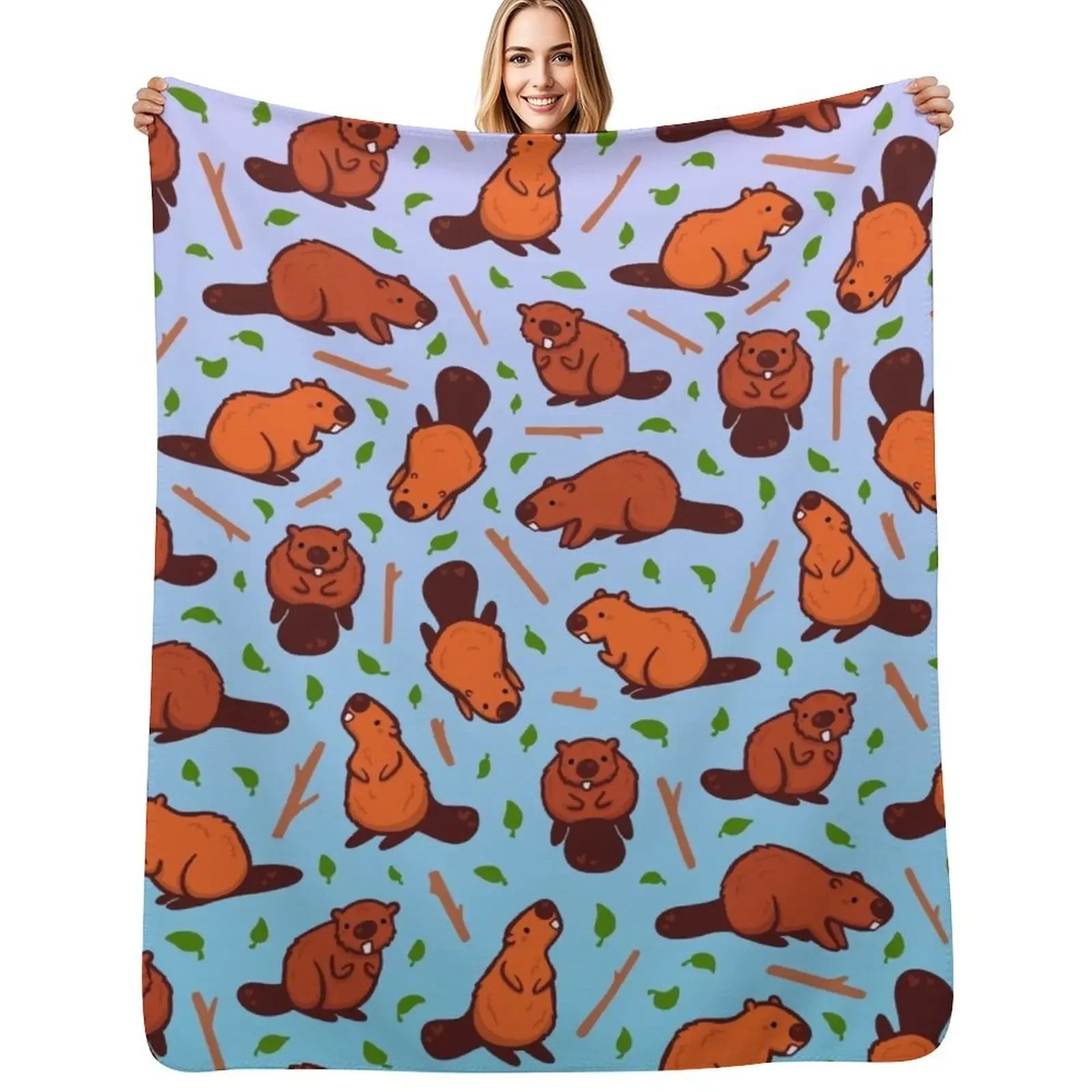 

Beaver FevEr Throw Blanket Decorative Sofa Sofa Throw Plush blankets and throws Blanket