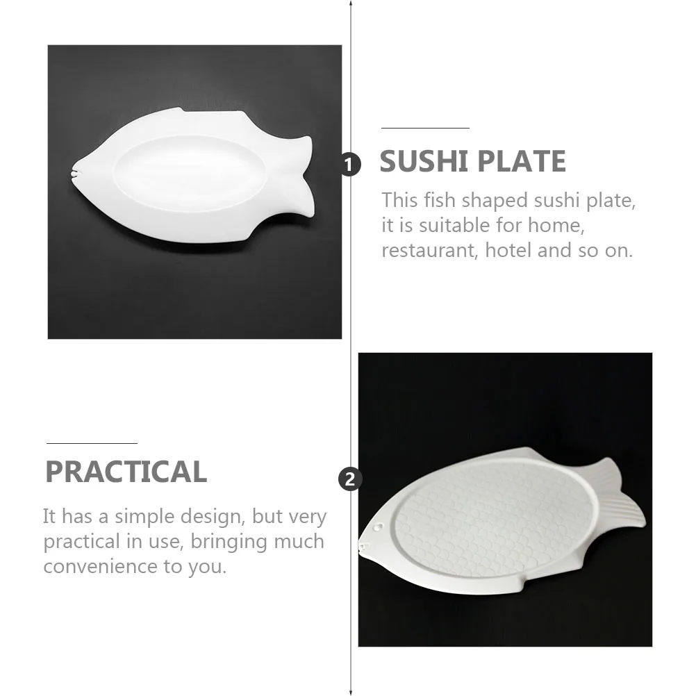 

Ice Salmon Plate Sushi Plates Japanese Fruit Tray Clear White The Pet Container